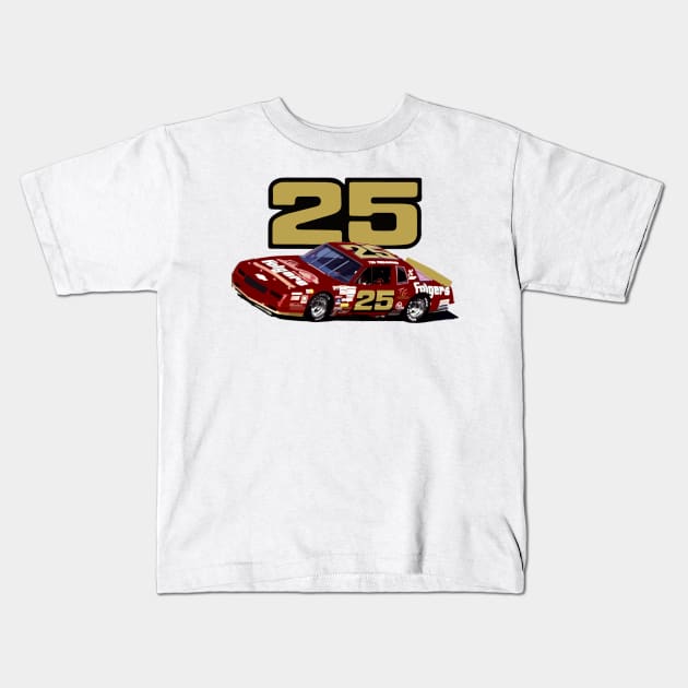 Tim Richmond #25 Kids T-Shirt by stevenmsparks
